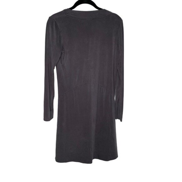 Anthropologie Dolan Left Coast Collection V Neck Dress Woman Size M Gray - Picture 4 of 9